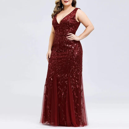 Robe à paillettes Rouge