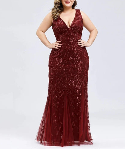 Robe à paillettes Rouge