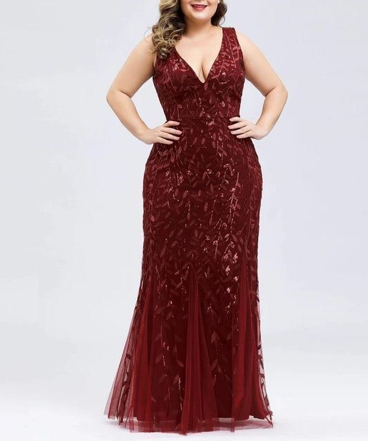 Robe à paillettes Rouge